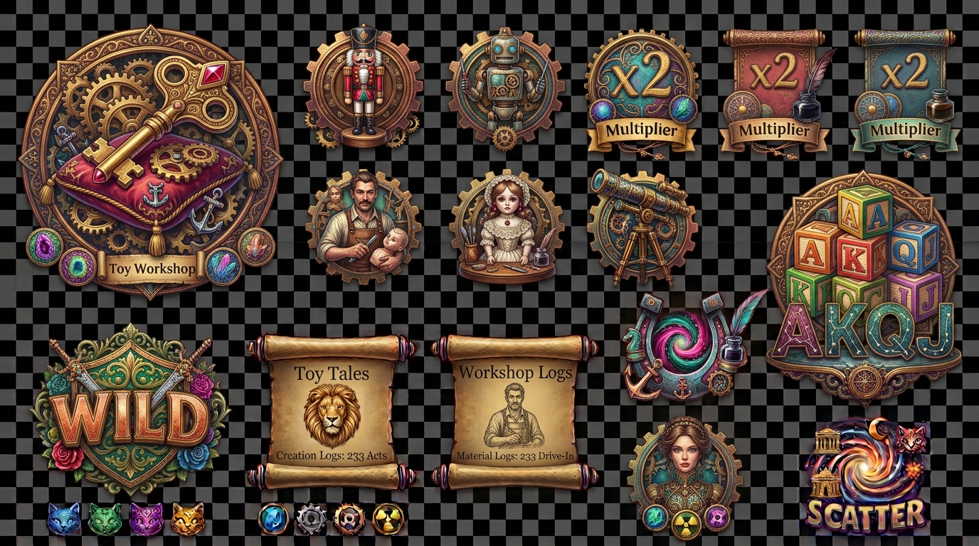 Clockwork Toyshop original symbol sheet