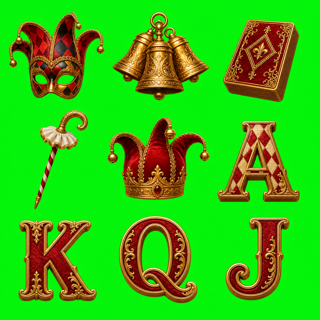 Harlequin's Masquerade original symbol sheet